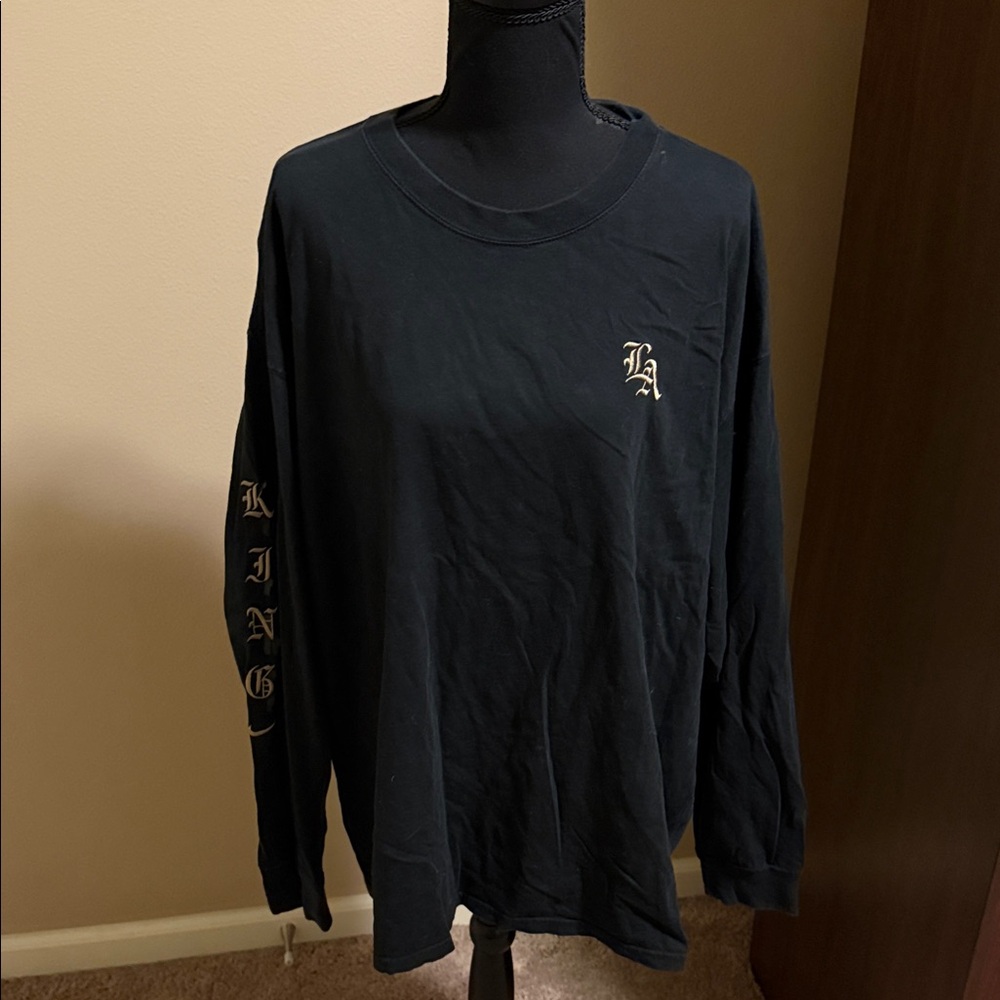 Limited Edition Black&Gold Men’s Nike Los Angeles LA King James Long Sleeve Tee